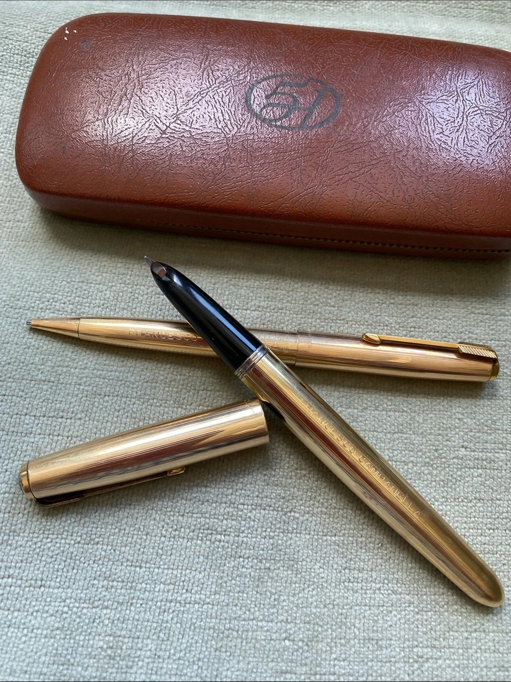 Parker 51 vintage gold-plated set